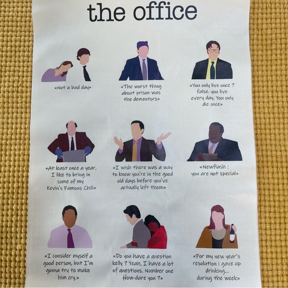 The Office Famous Cast Quotes Canvas Art Print Dunder Mifflin Employees Gift - Picture 7 of 10